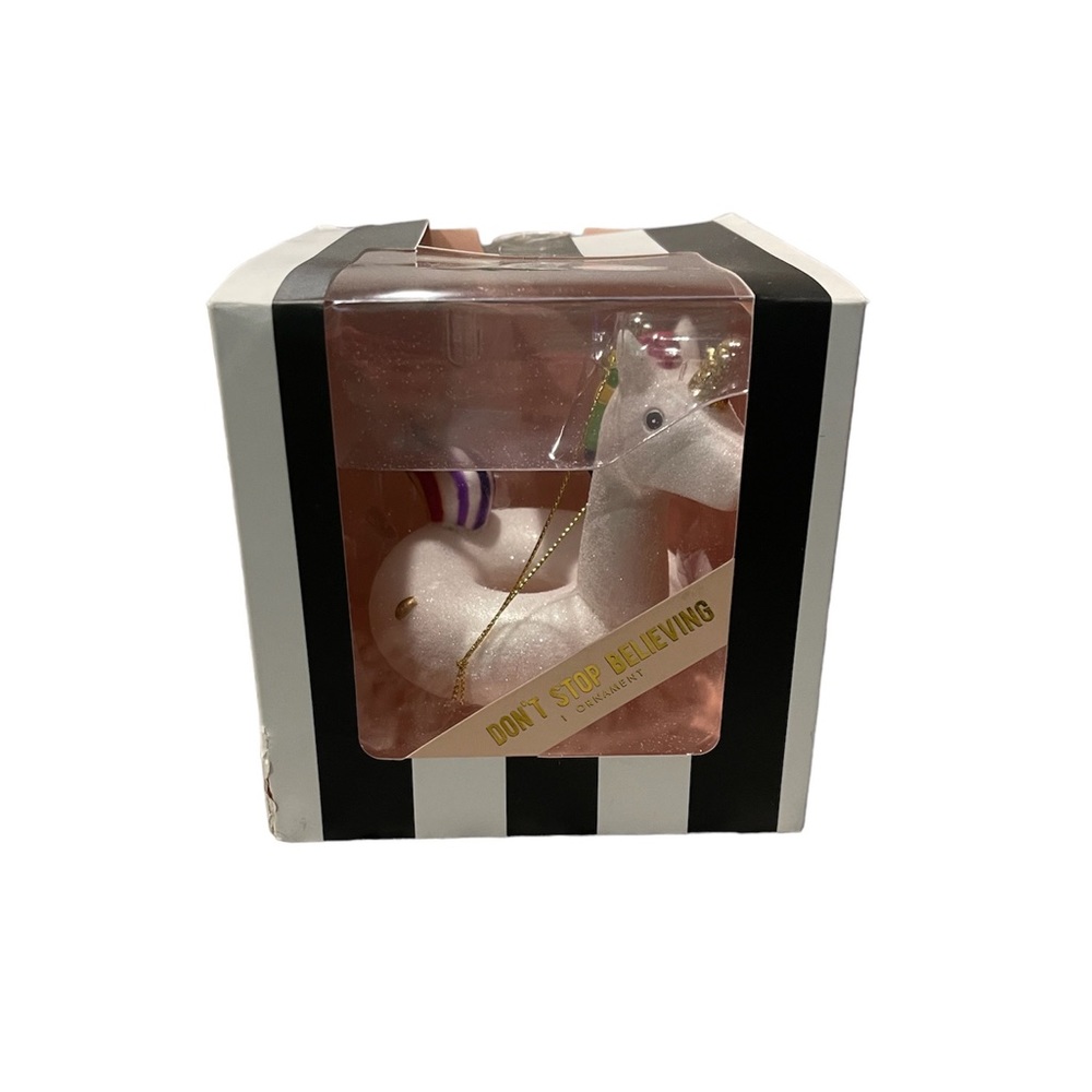 8 Oak Lane Rainbow Unicorn Pool Floaty Christmas Ornament Don’t Stop Bel…